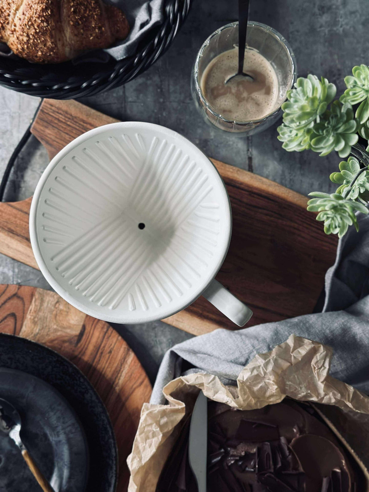 Koffiefilter van porselein