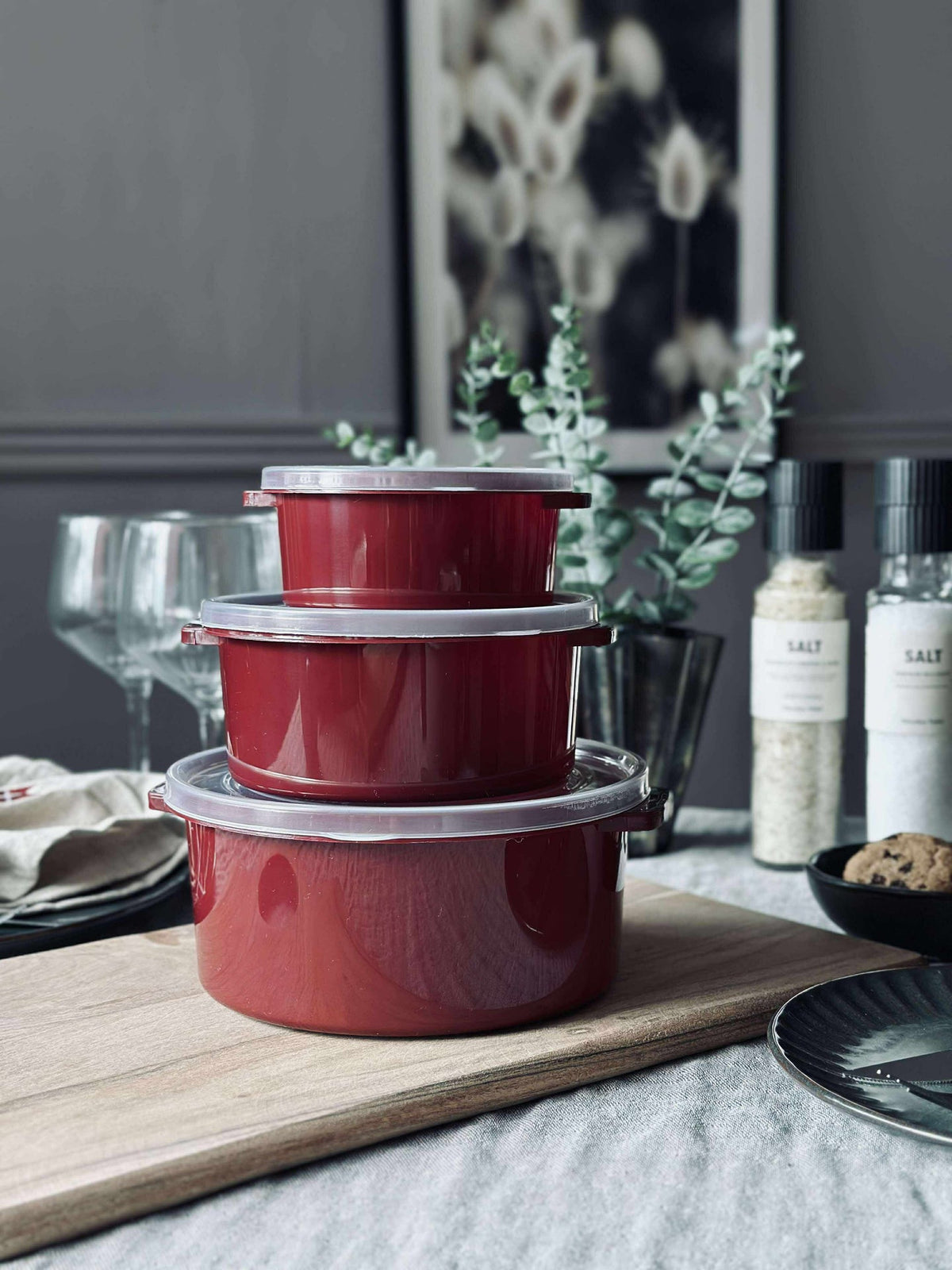 Opbergdozen - Set van 2 stuks Bordeaux