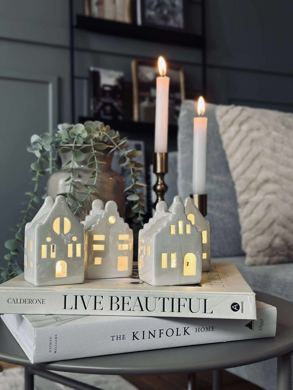 Lighthuisje met led - WHITE MIX
