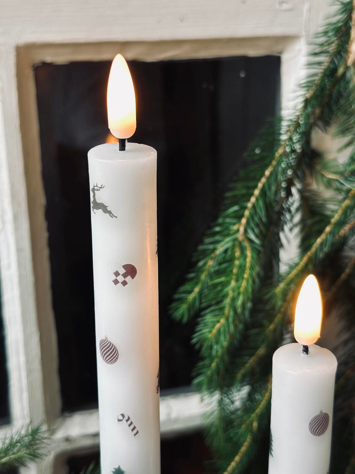 LED Kandelaren 2 stuks - Kerstmotief