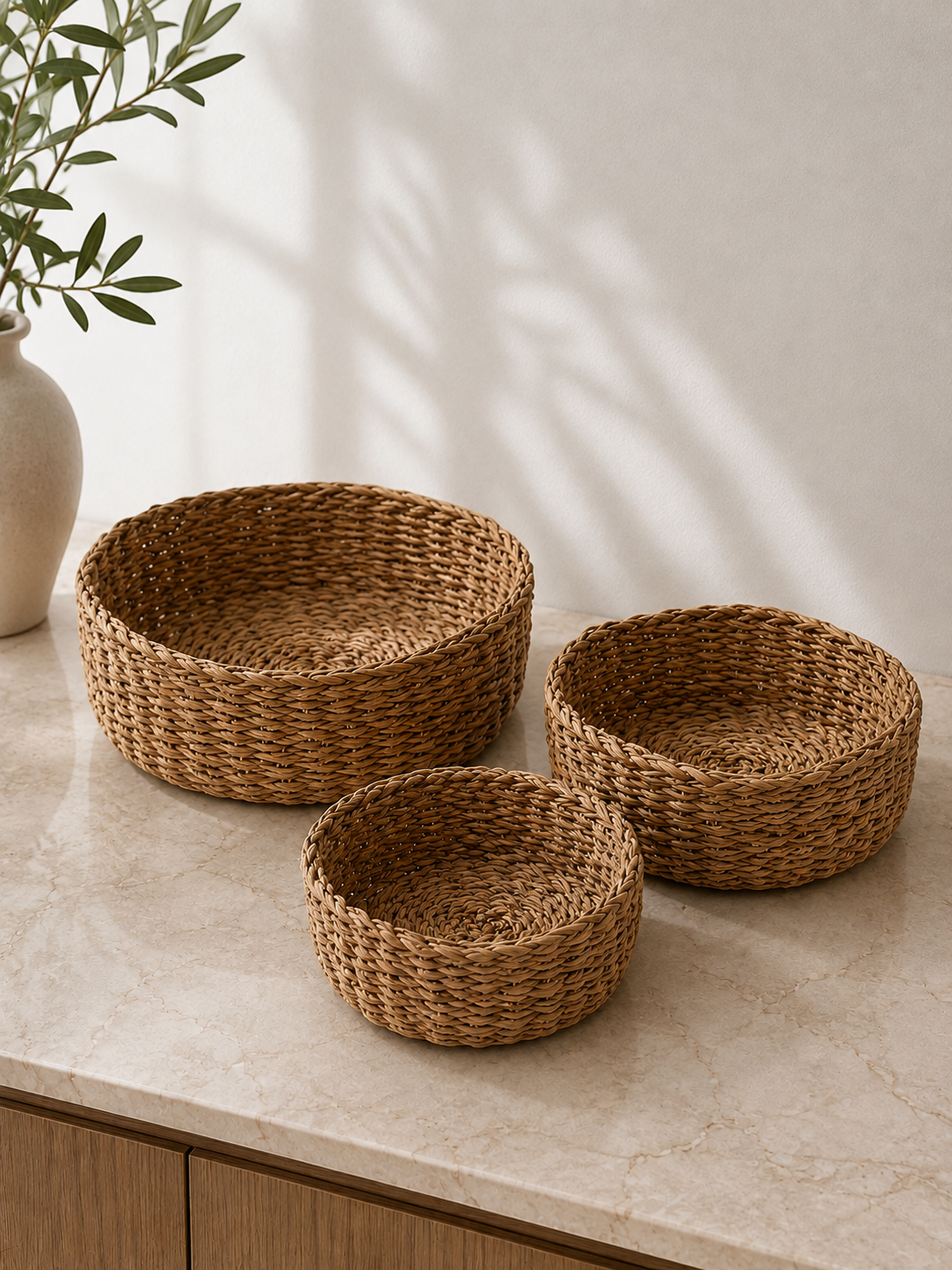 Manden Zeegras - Set 3 stuks