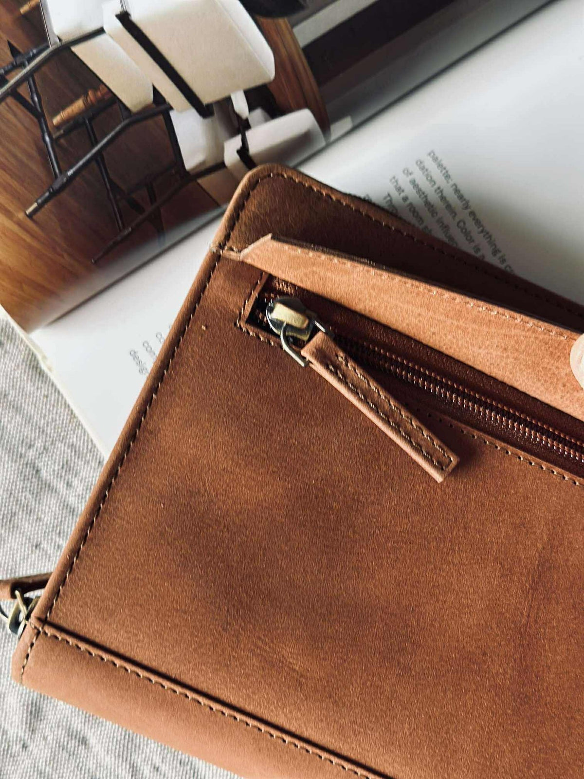 Organiser Cognac Leer