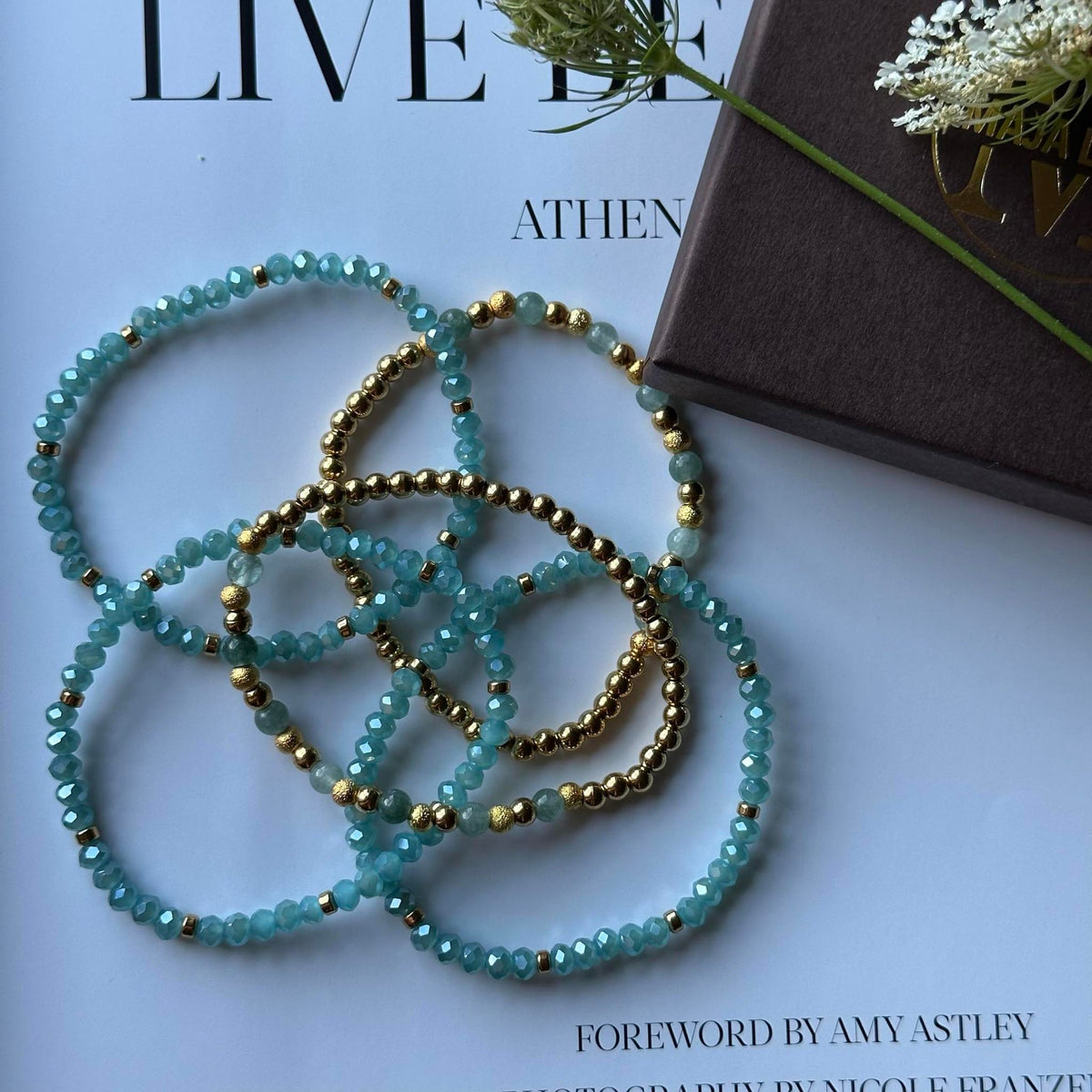 Armband Ofelia Aqua - Set met 5 armbanden