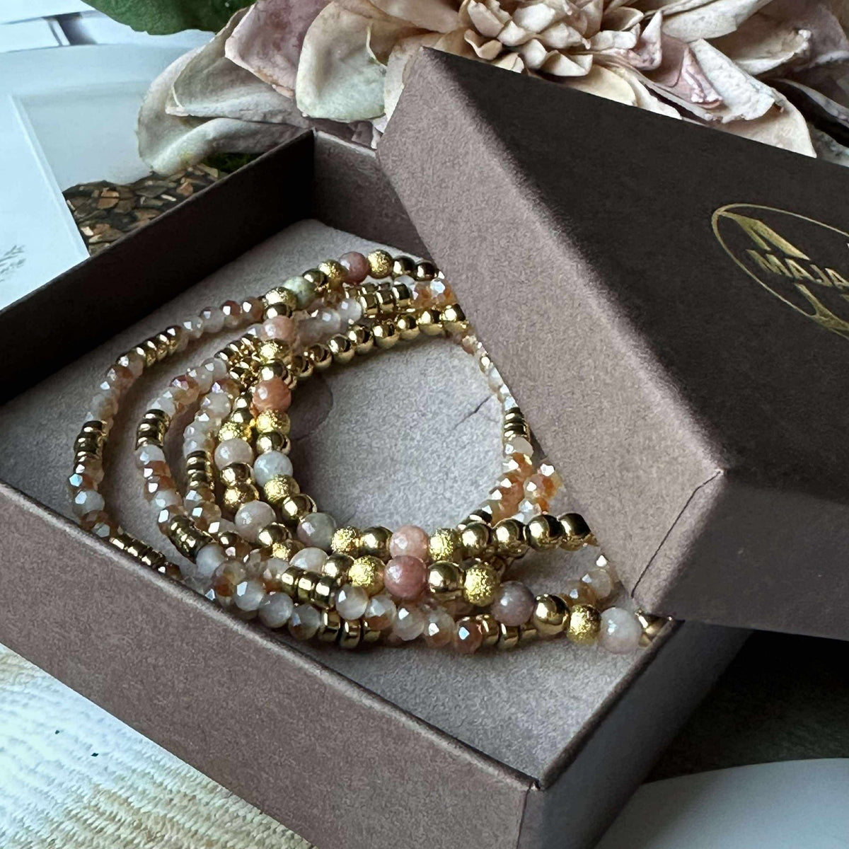 Armband Ofelia Naturel - Set met 5 armbanden