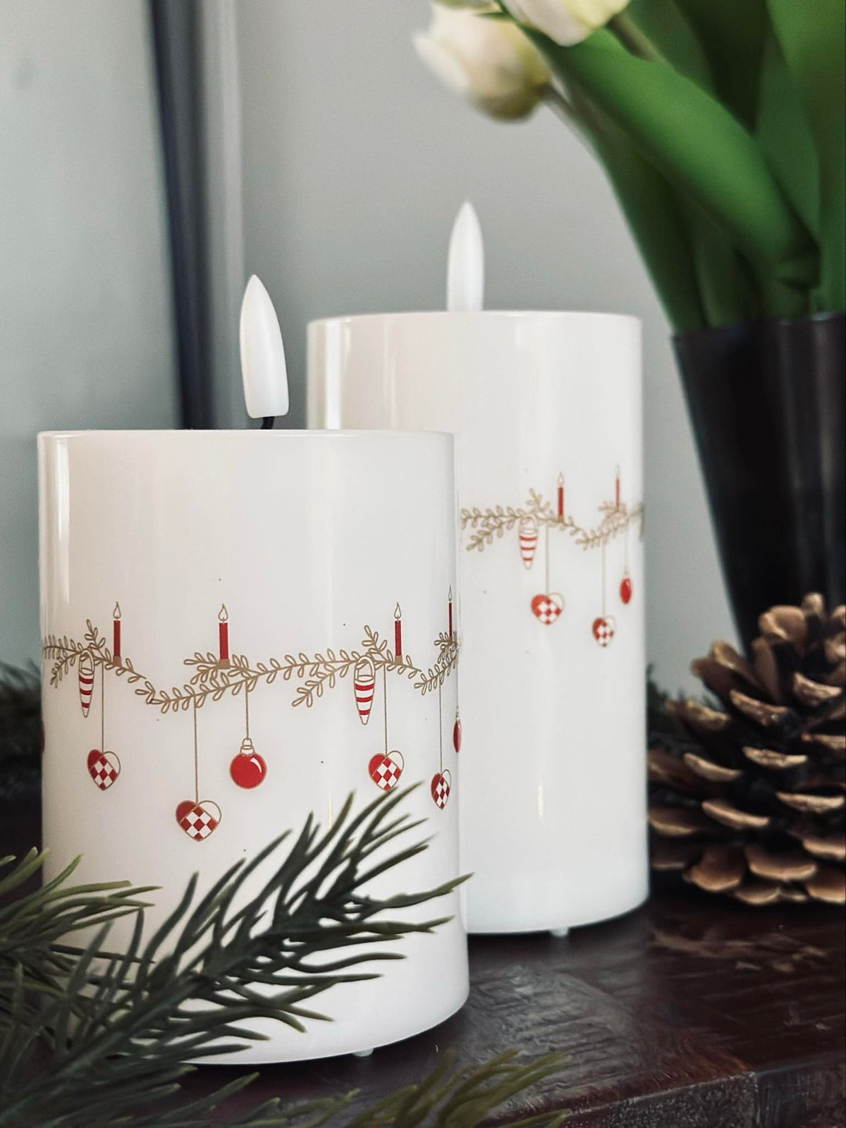 LED blokkaars TWINKLE CHRISTMAS - Set van 2 st.
