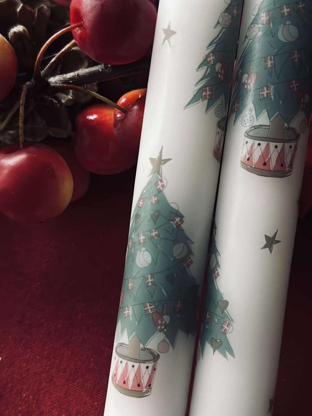 LED Dinerkaarsen 2 st - Kerstmotief
