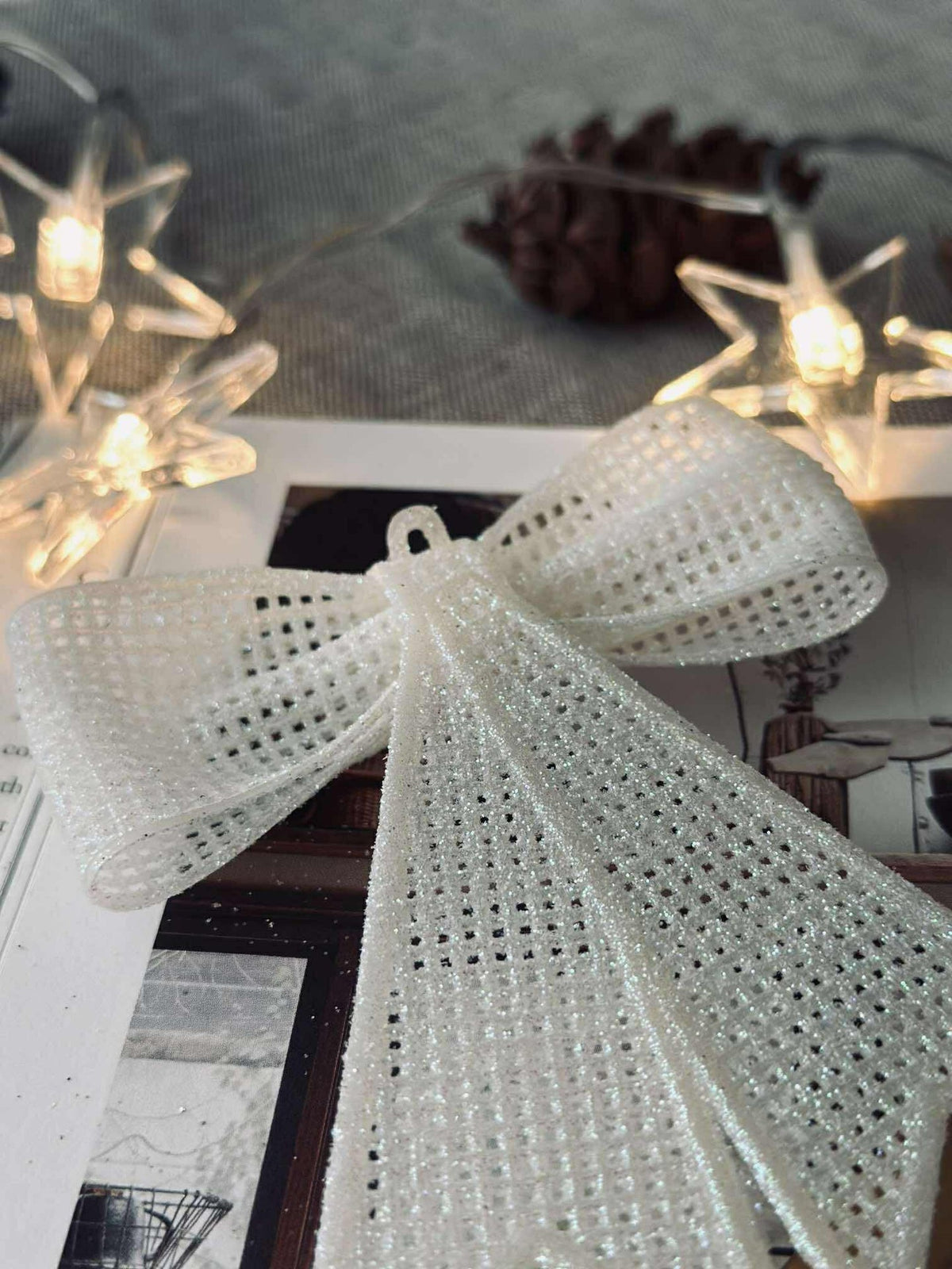 Strik glitter - White