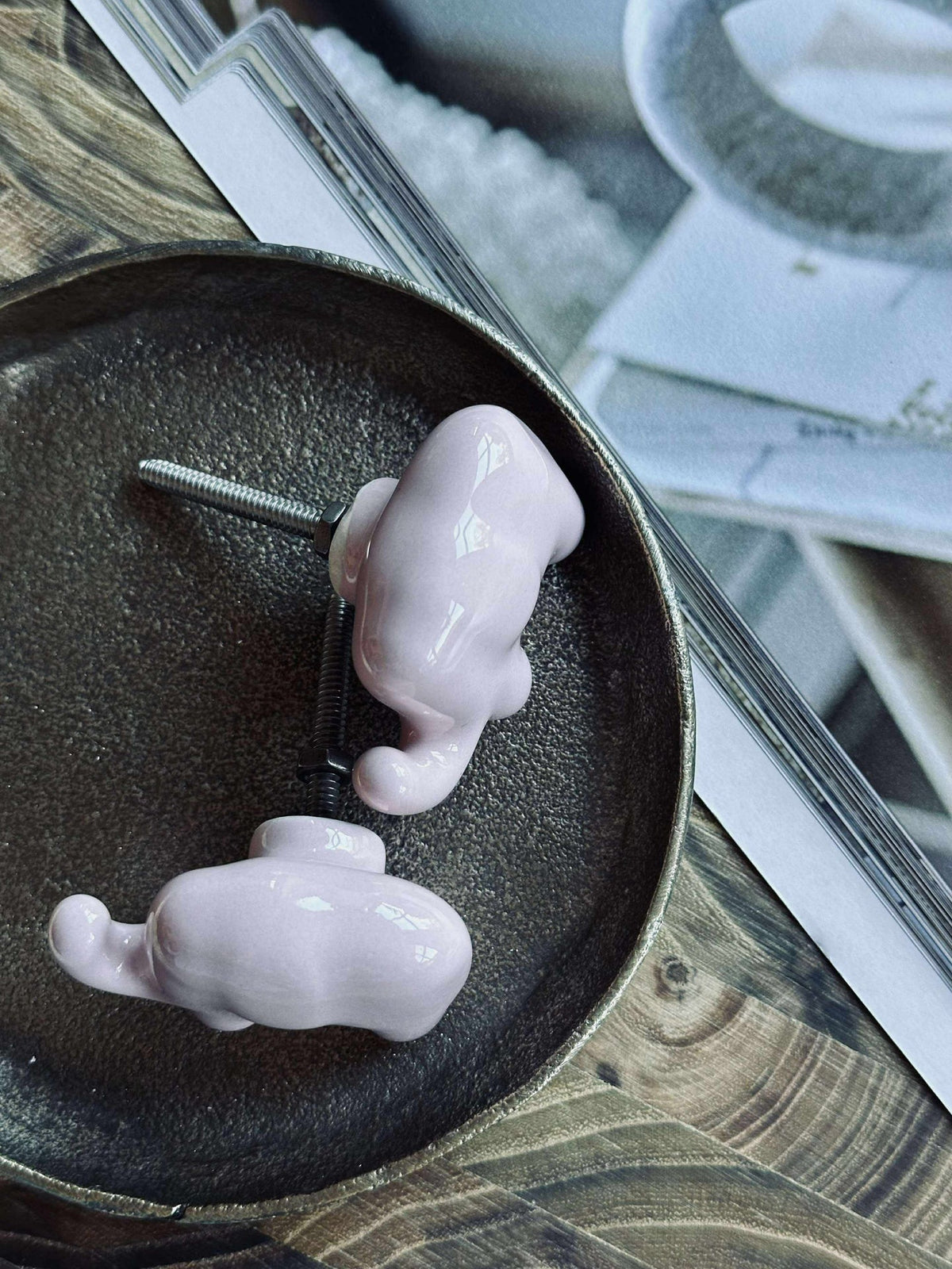 Grepen olifant roze - 2 st.