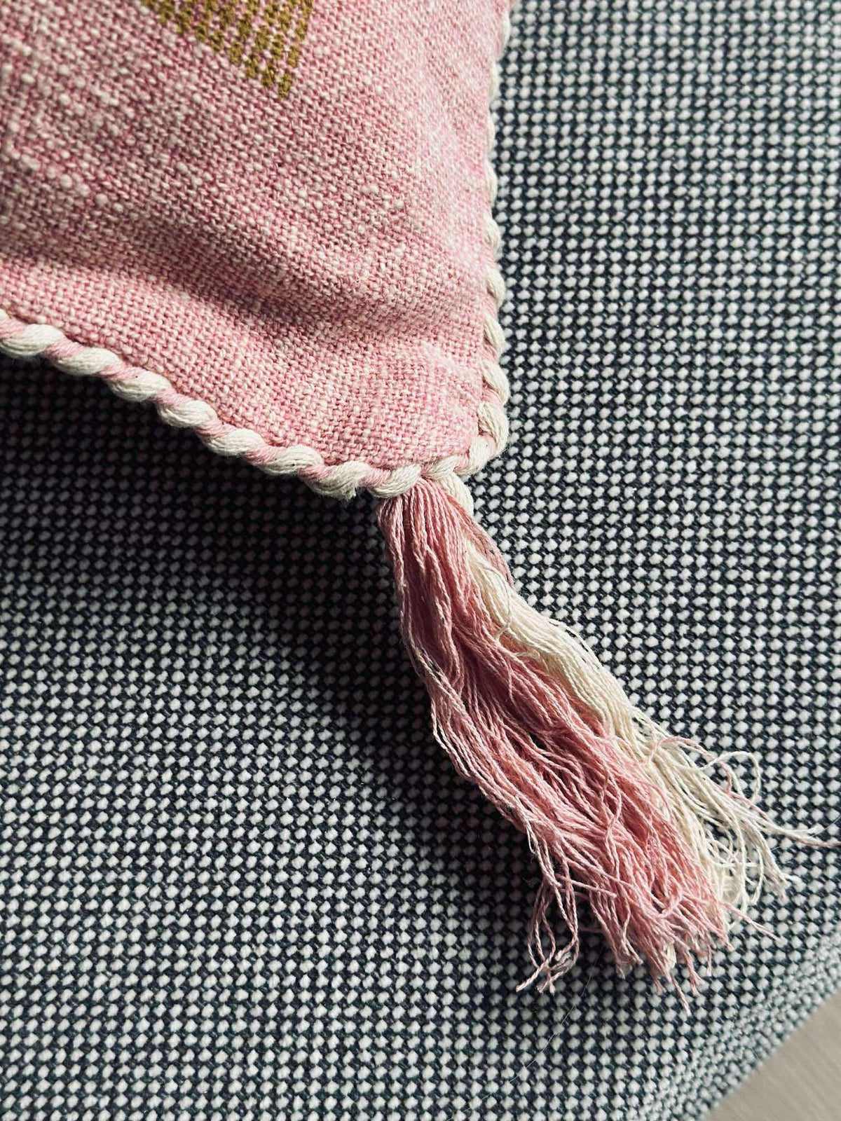 Kussen met vulling - Soft pink boho - Set van 2 st.