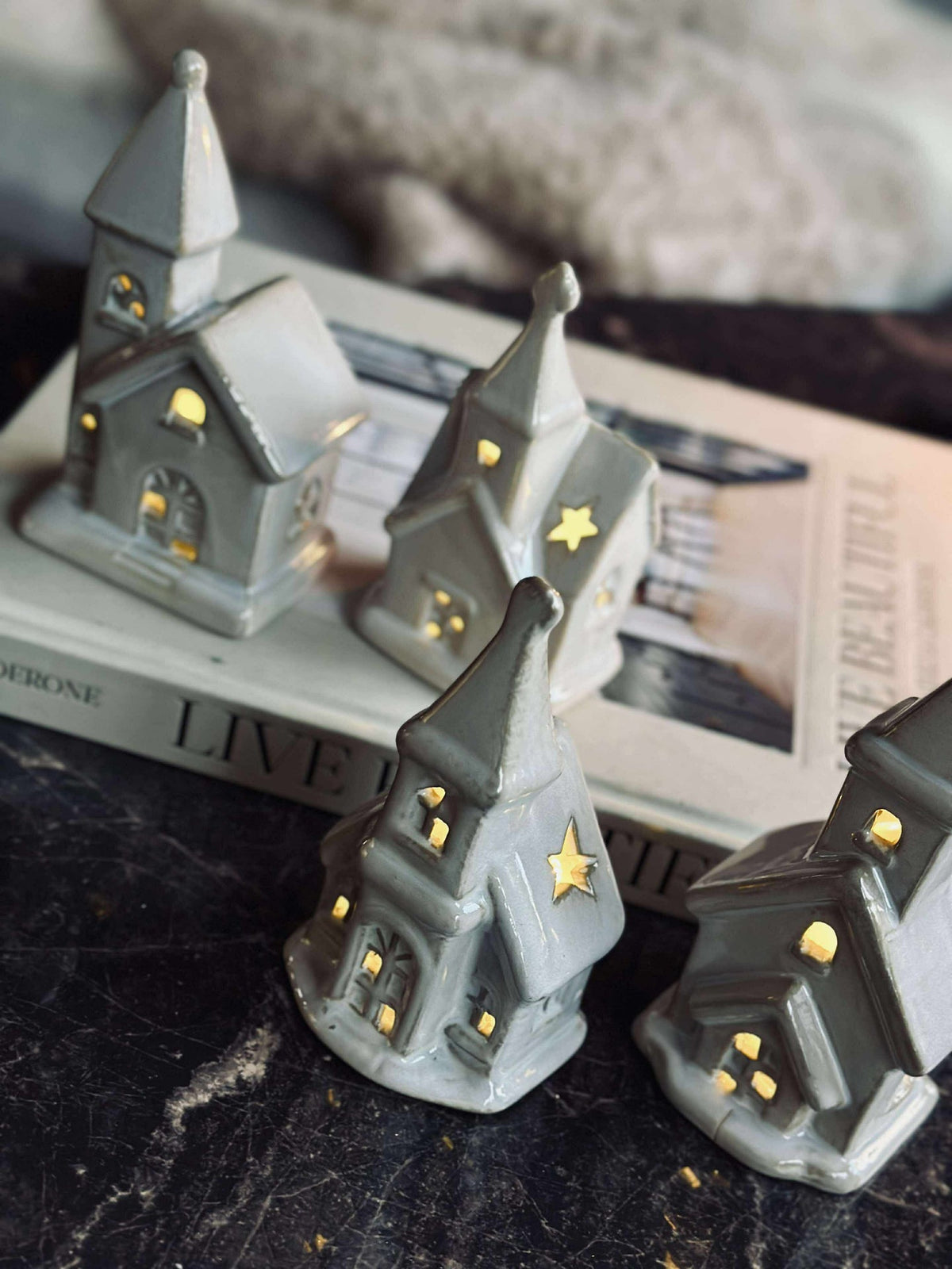 Lichtshuis Kerk met led - WHITE MIX