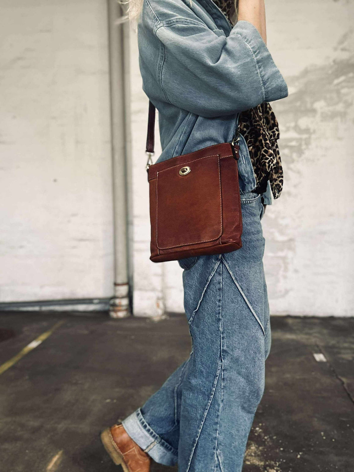 Crossbodytas Moa small - Cognac