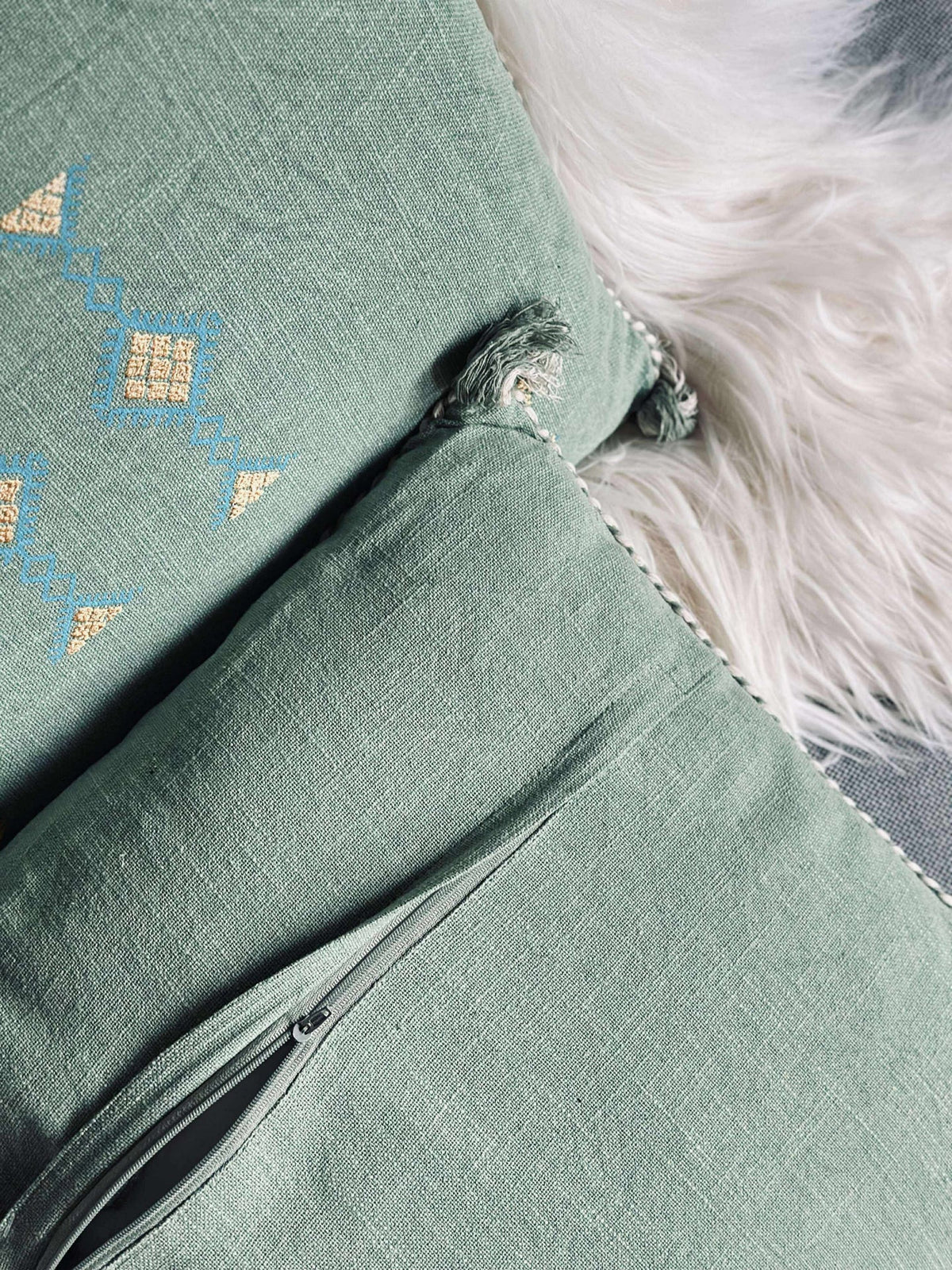 Kussen met vulling - Green boheme 2 stuks