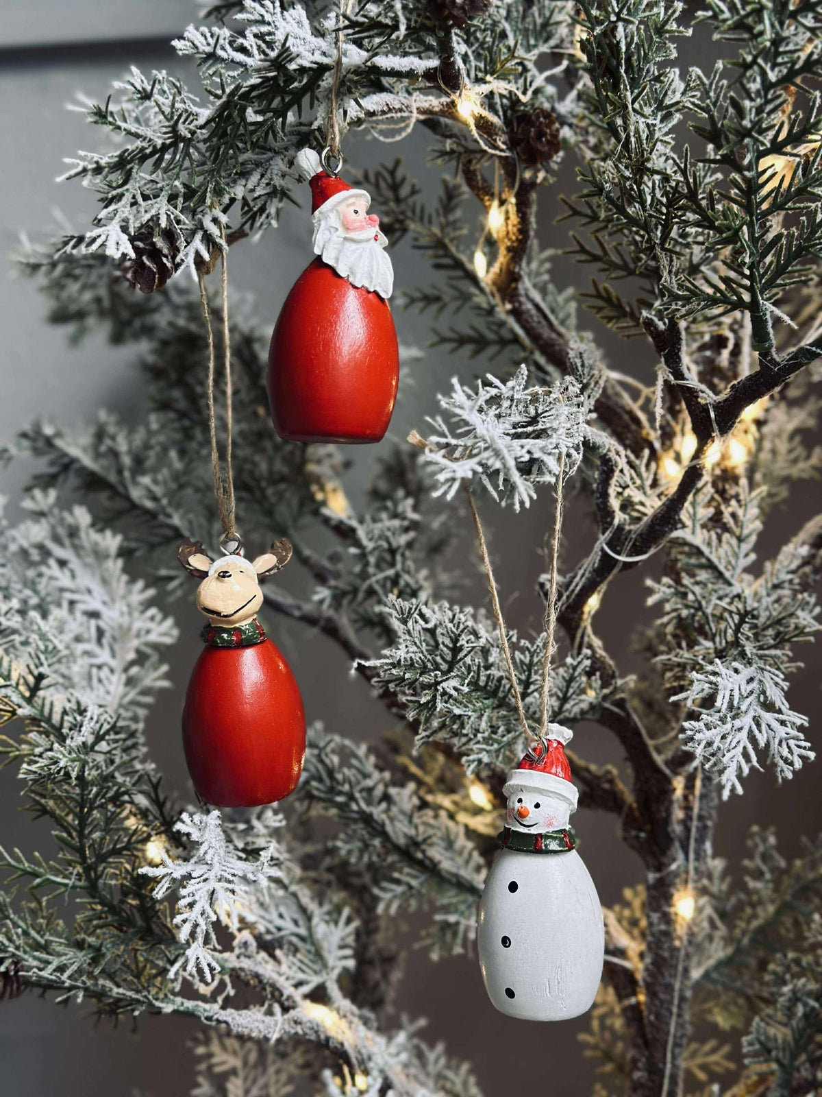 Ophanging Kerstman - wood