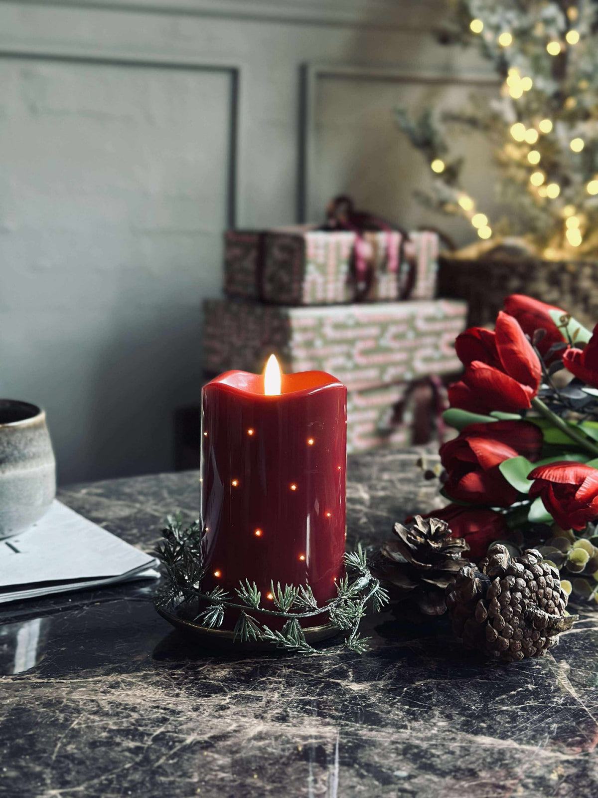 LED blokkaars JUL TWINKLE - 12,5cm