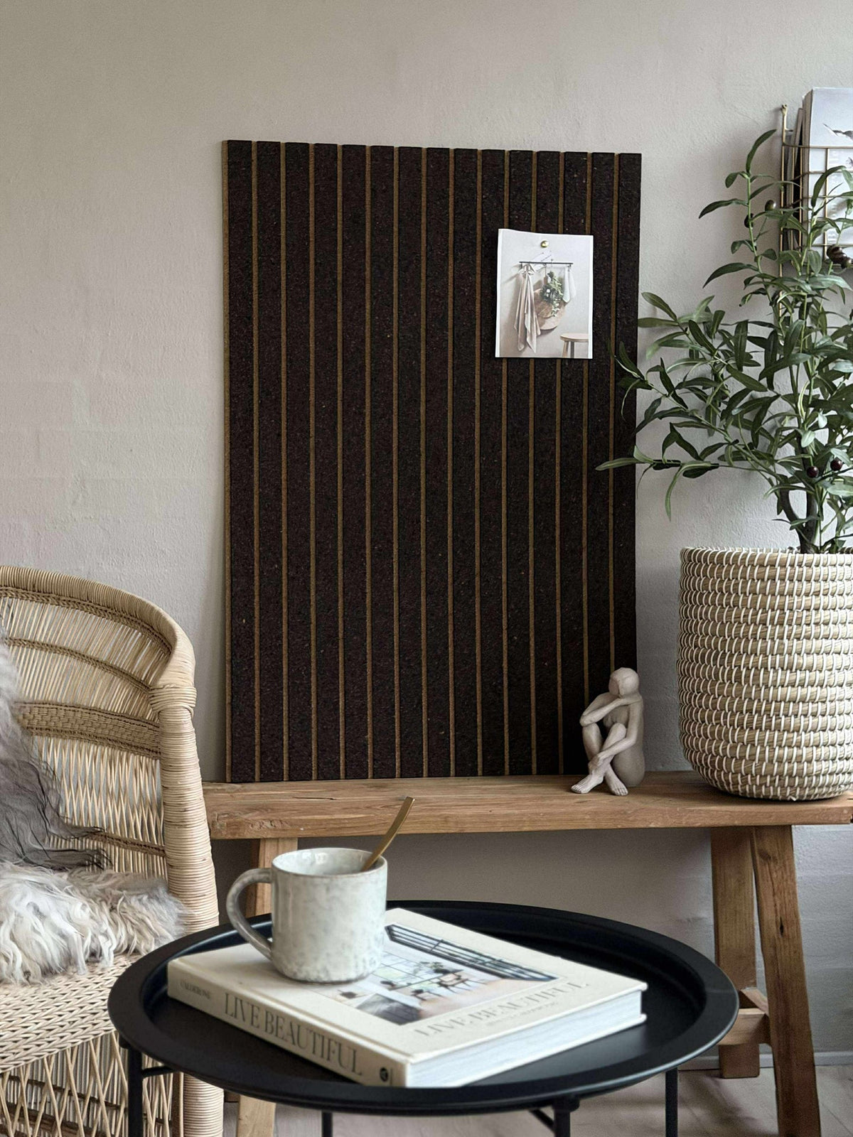 Kurkplaat met paneeleffect NEW Dark - Geluidsdempend