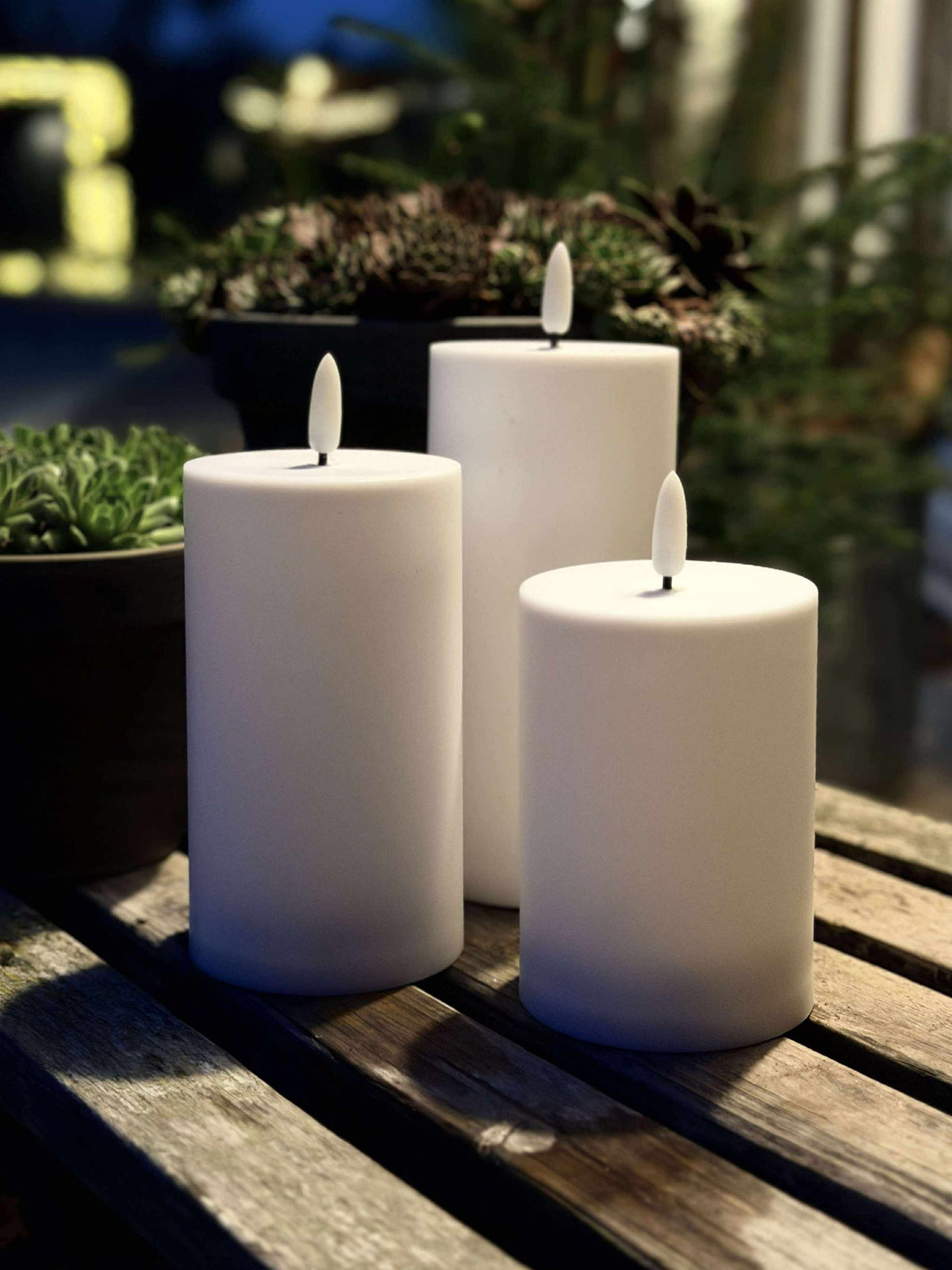 Buiten stompkaarsen - Set van 3 st.