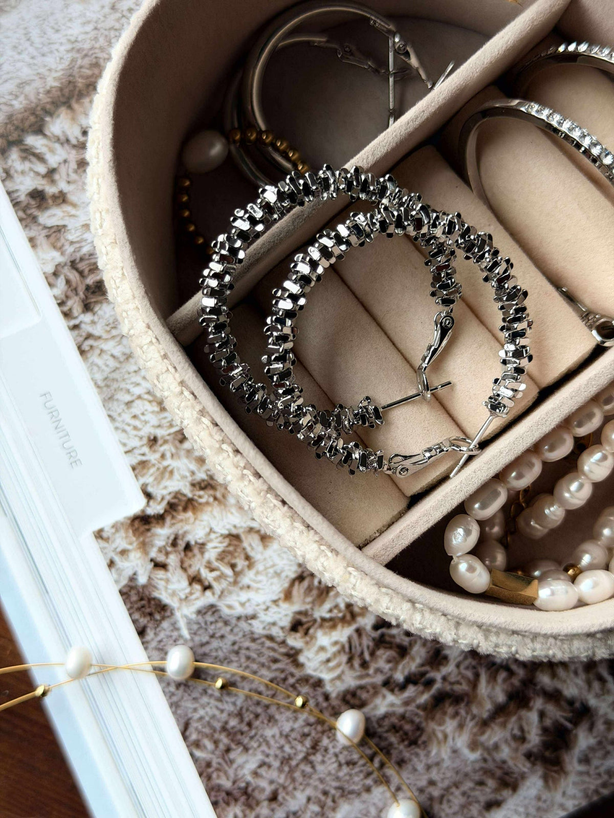 Oorbellen INA Hoops Small - zilver verguld