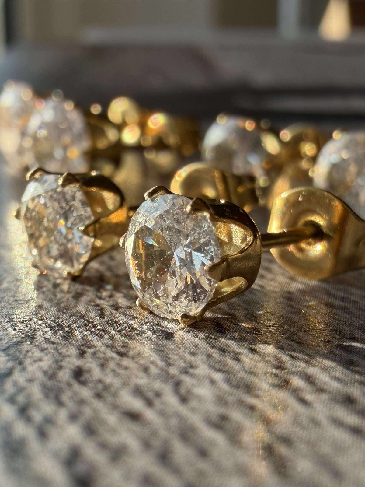 Mix box met 6 oorbellen - Riva 18k verguld