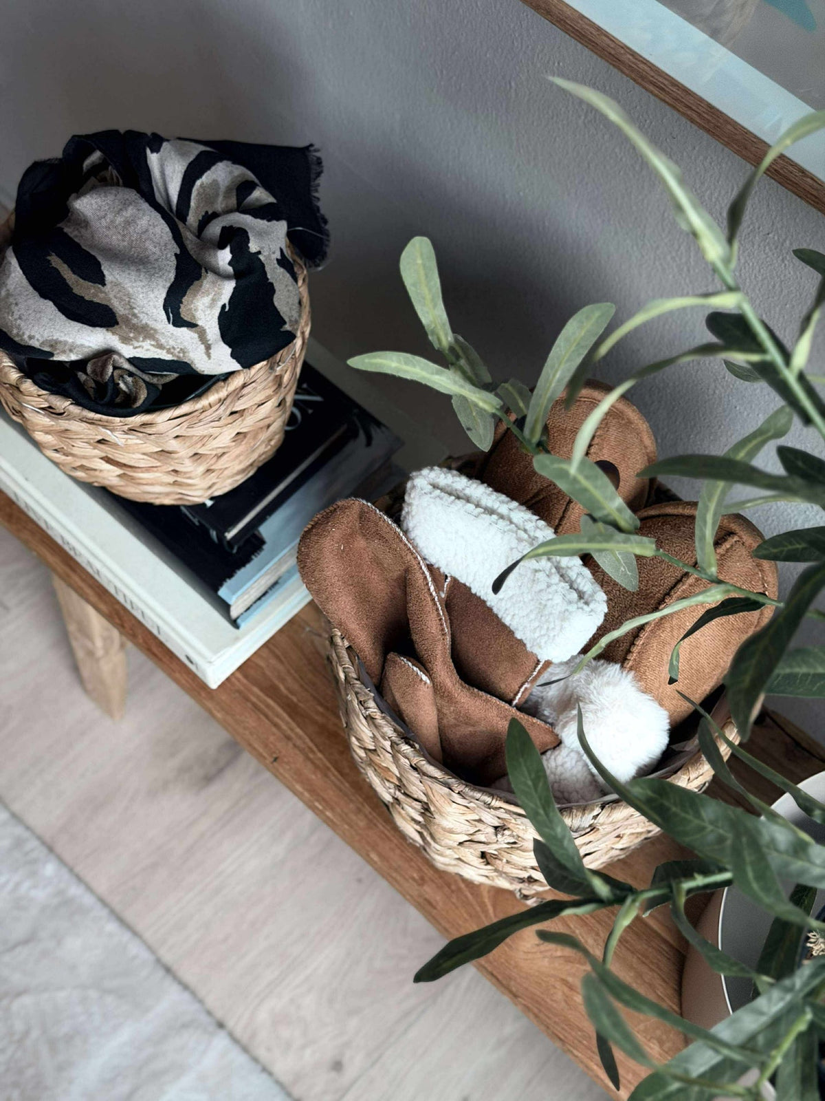 Plantenmanden van waterhyacint - Set van 2 st.