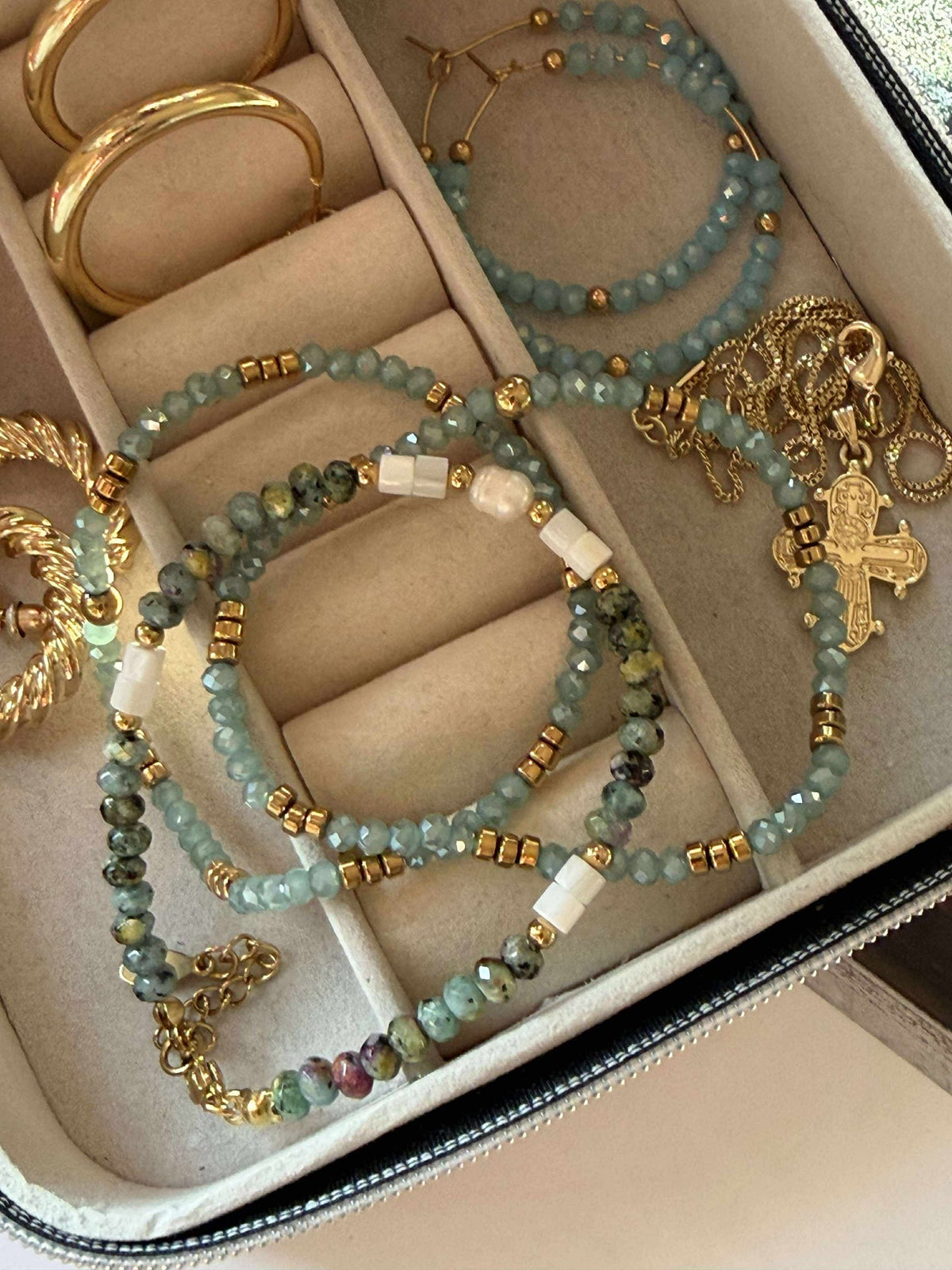 Armband Sarabella Aqua – Set van 3 stuks