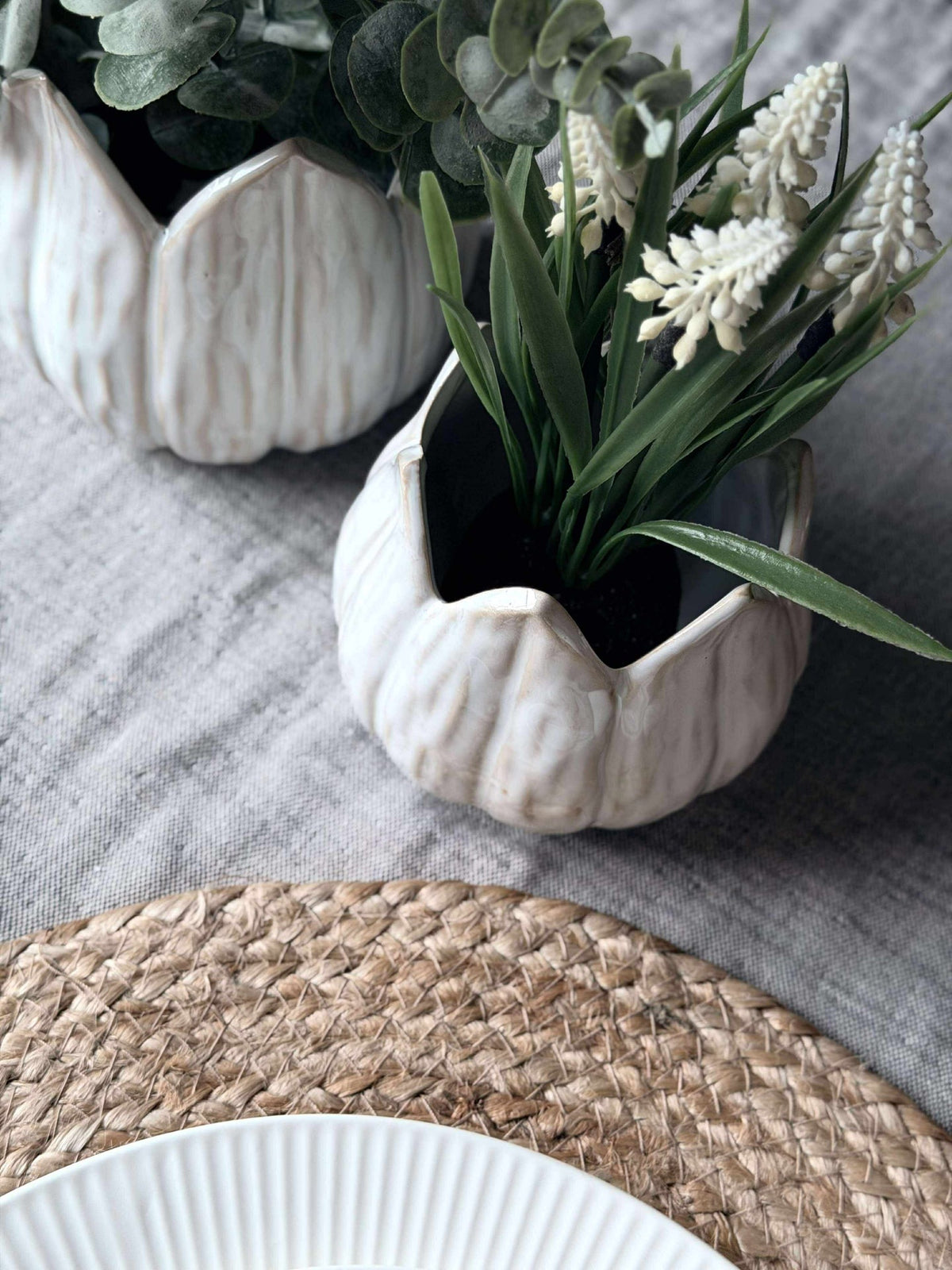 Bloempotten TULIP white - Meerdere maten
