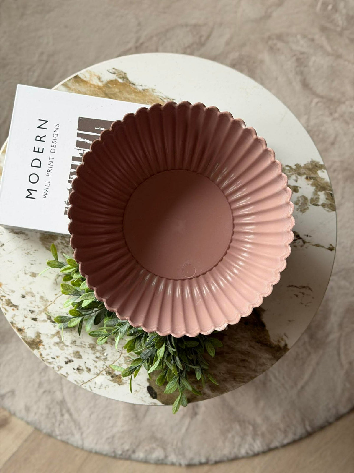 Schaal in betonlook - Roze
