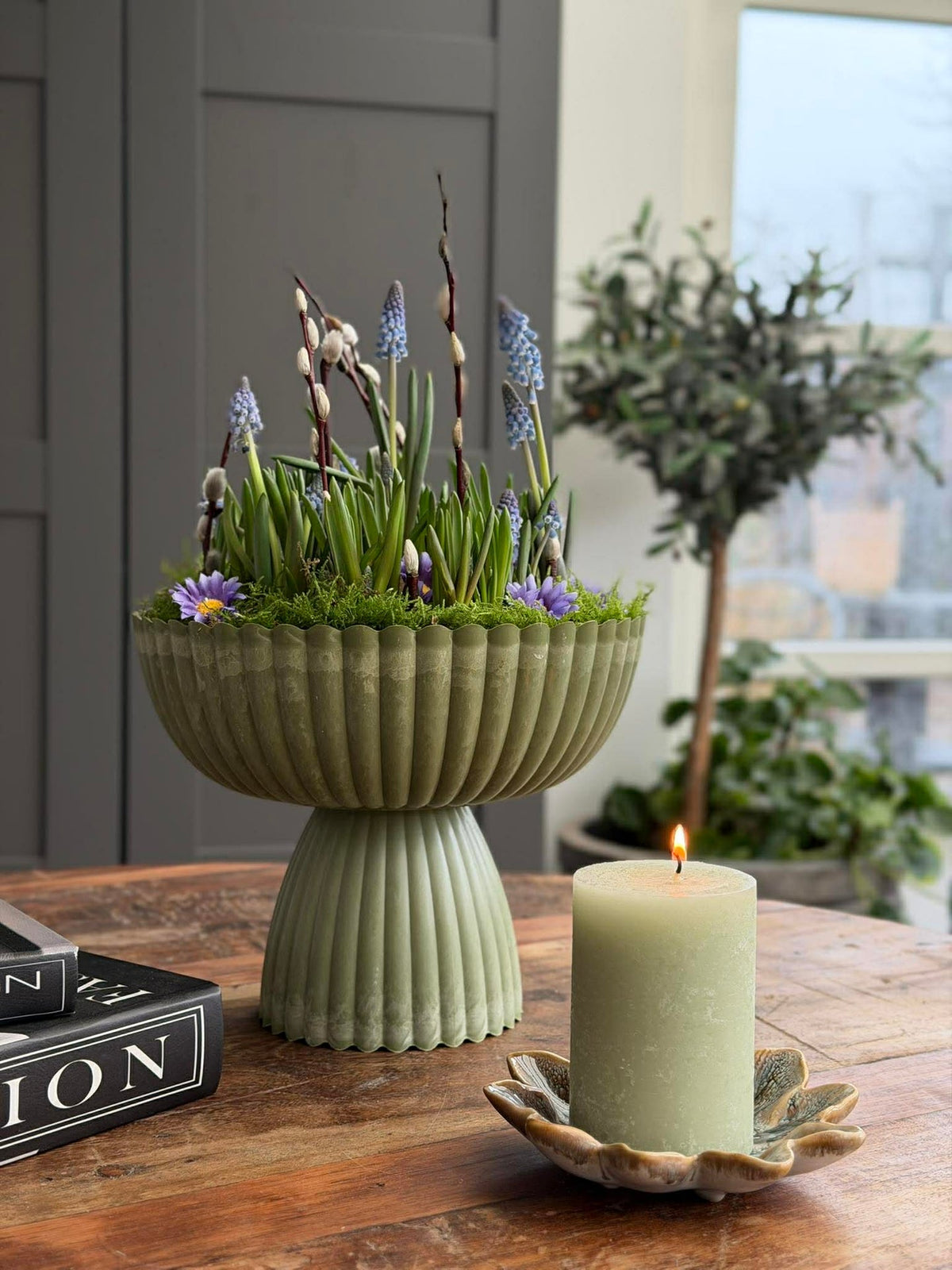 DIY standaard in betonlook - Groen