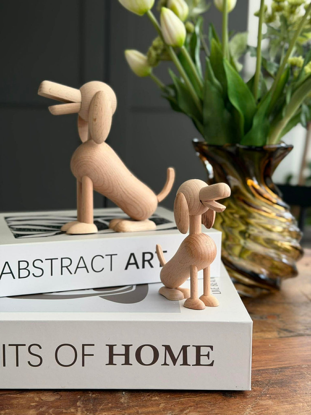 Zittende Hond Wood - Meerdere maten