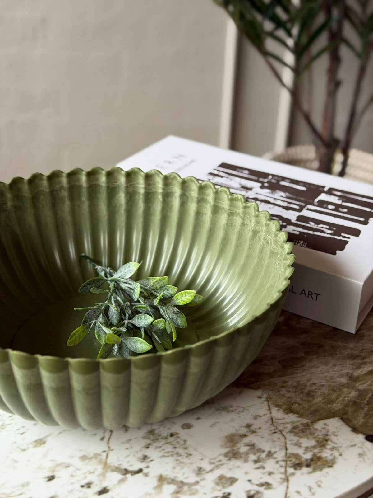 Bowl in betonlook - Groen