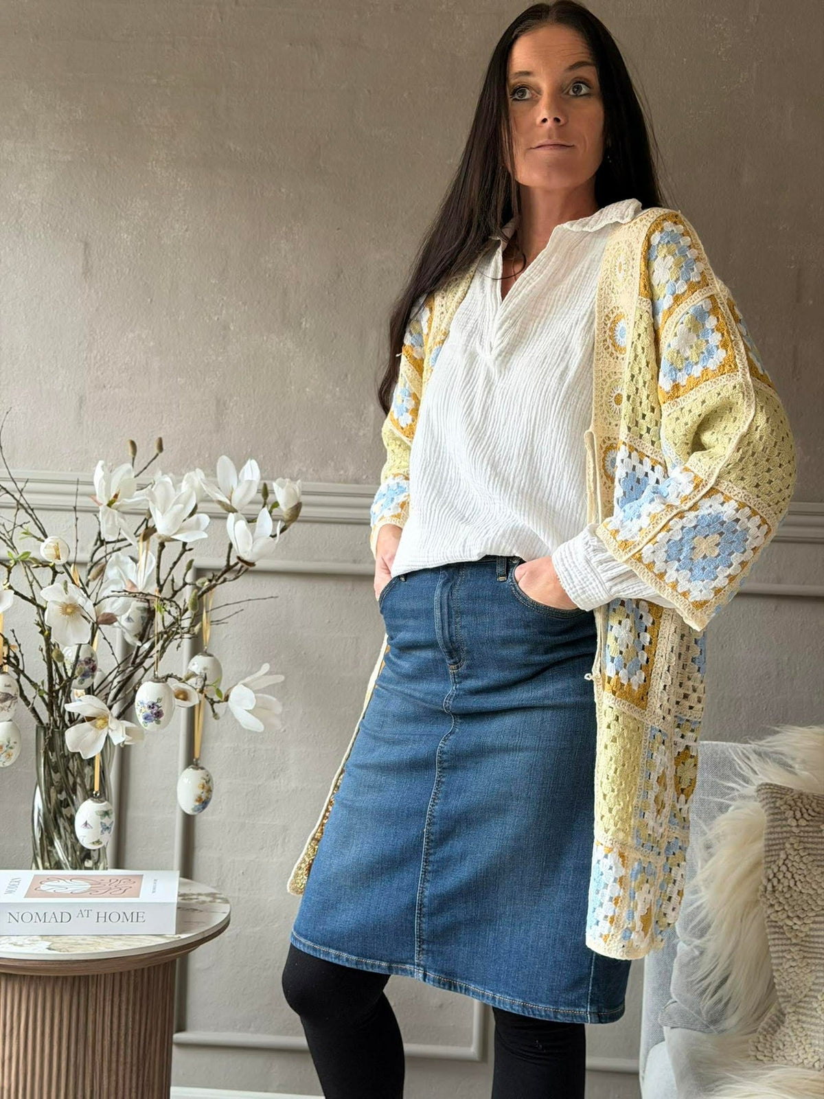 Cardigan Boho - Lichtgroen