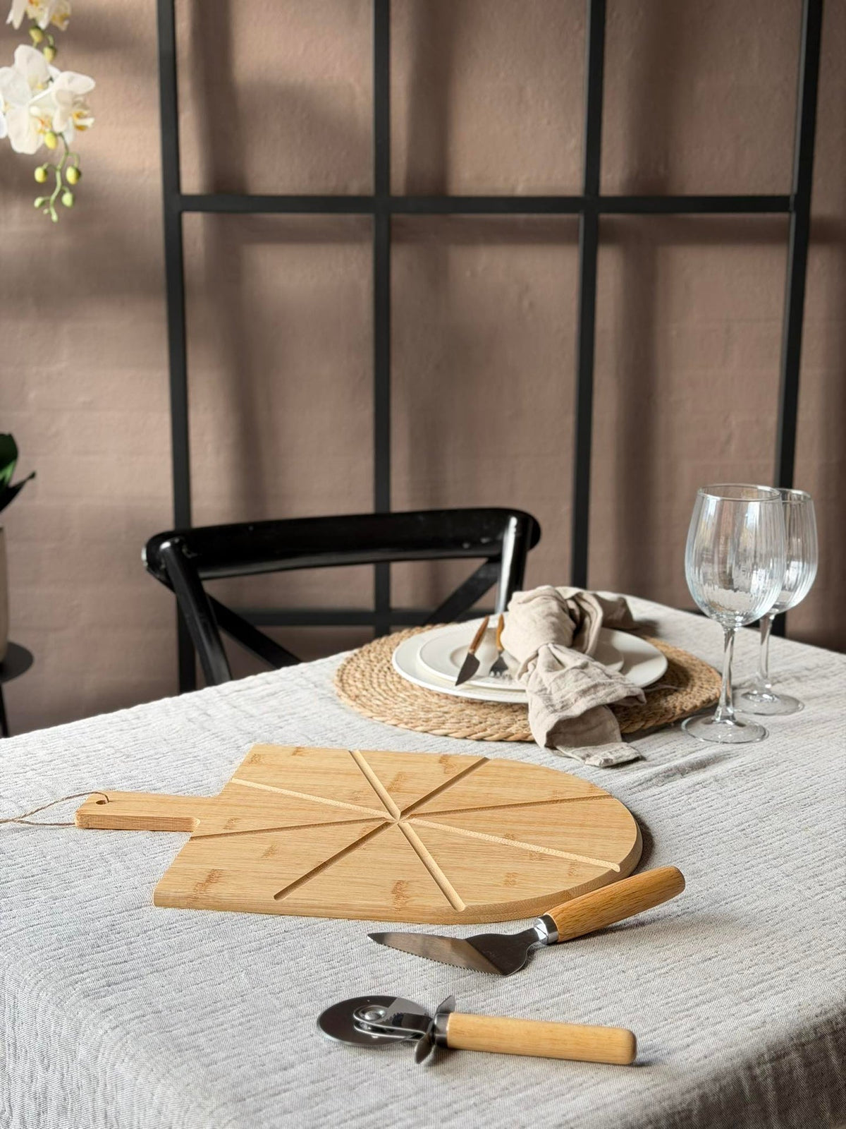 Pizzasnijplank met 2 accessoires