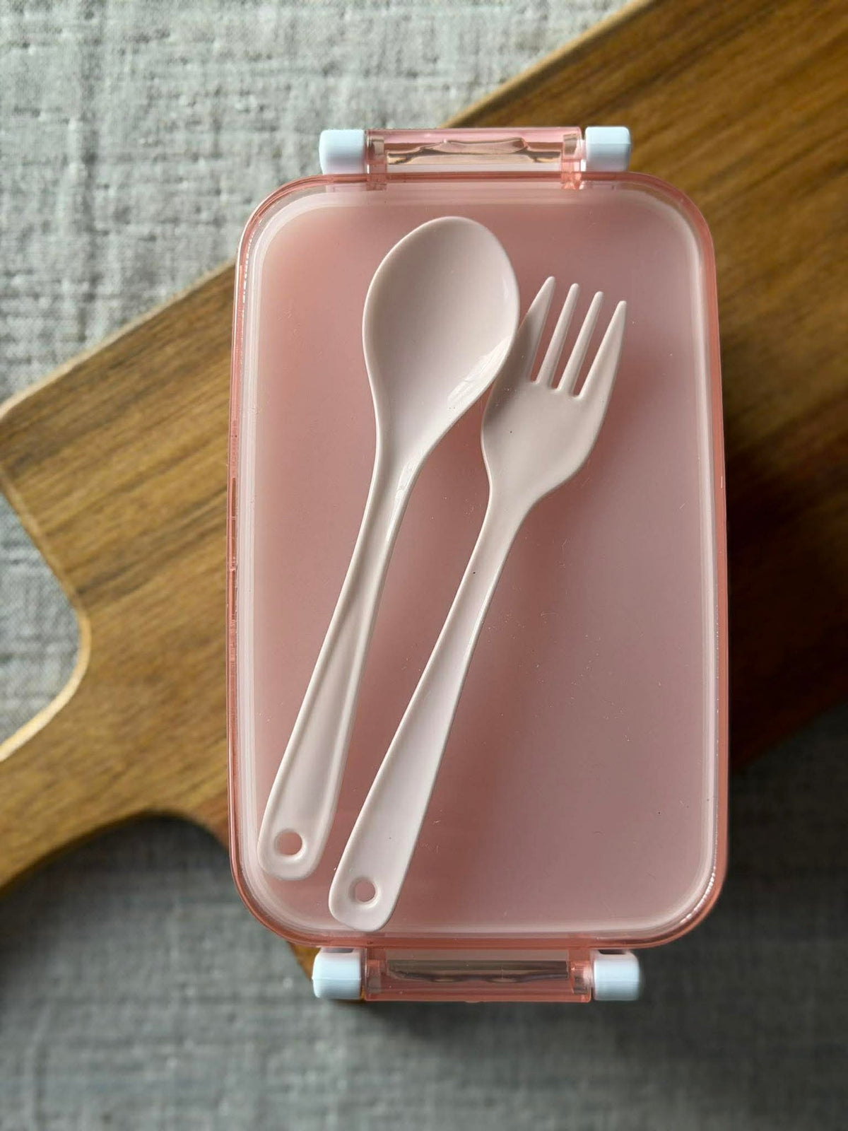Lunchbox met lepel en vork - Colormix