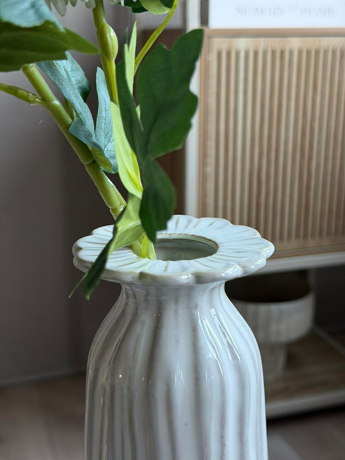 Vase flower - Wit