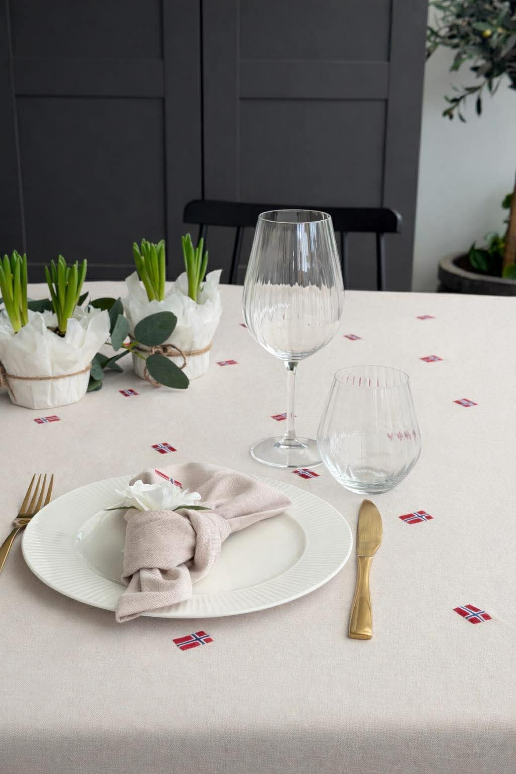 Mondservetten met Noorse vlaggen – 4 stuks