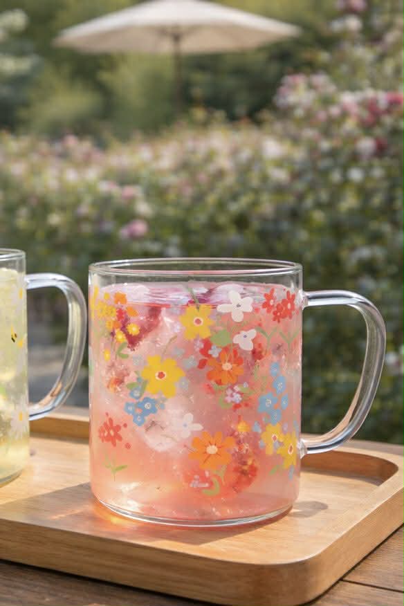 Beker van glas Summer - Color mix