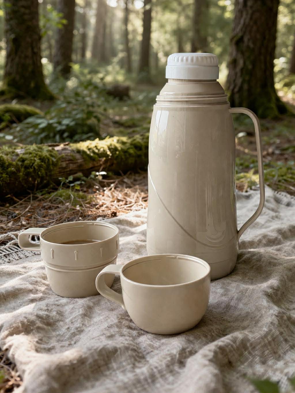 Thermofles RETRO met beker - Meerdere kleuren