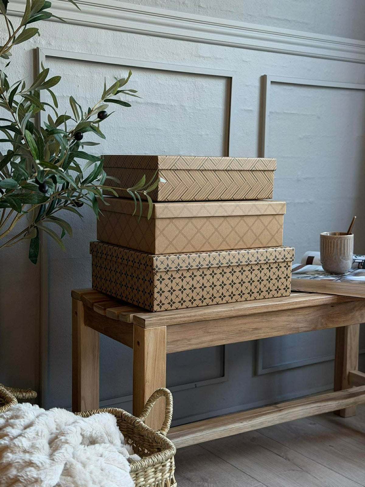 Opbergdozen - set van 3 st.