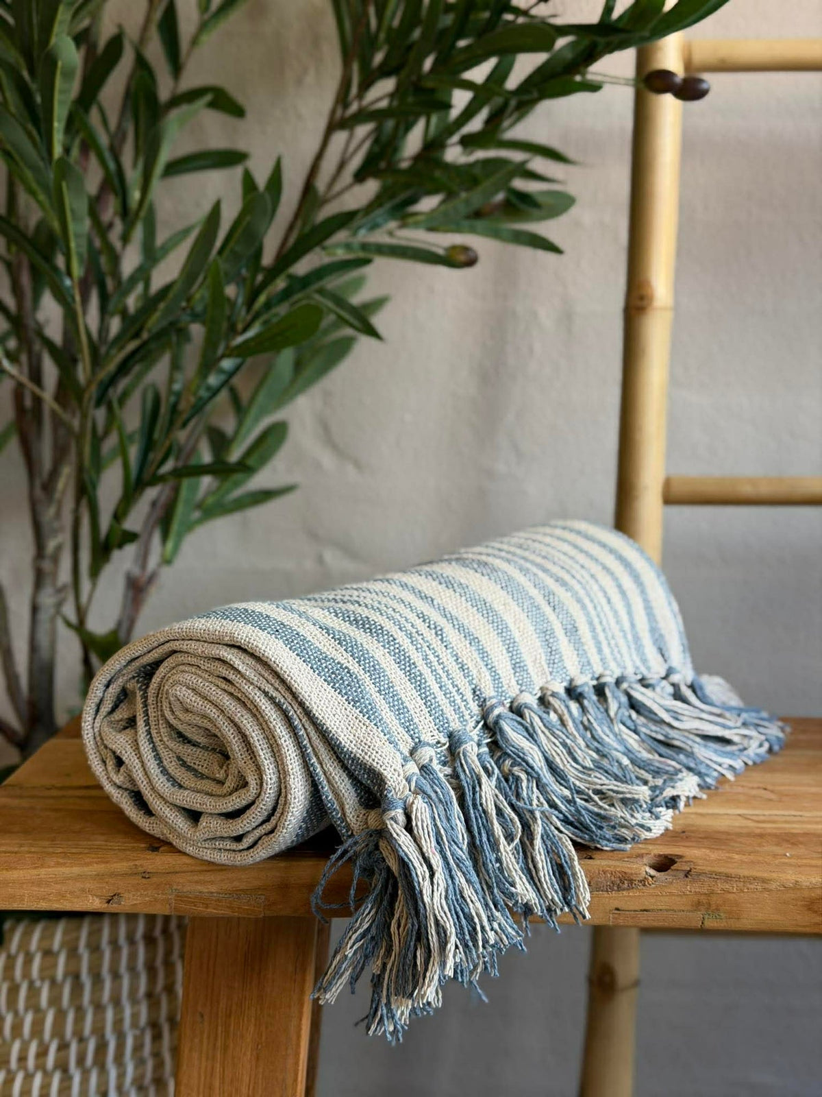 Plaid SKAGEN - Blauwe streep