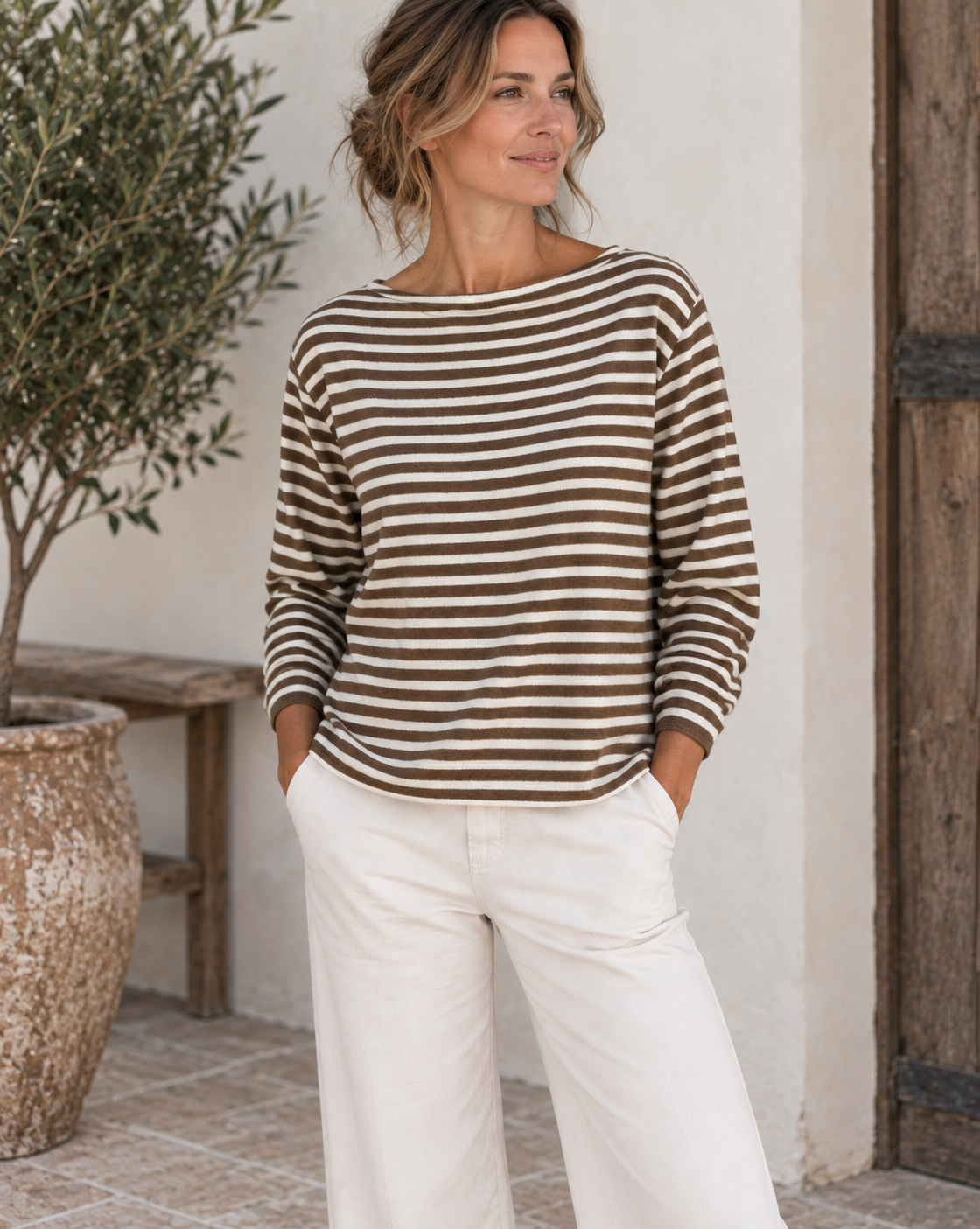 Blouse Cashmere mix - Brown