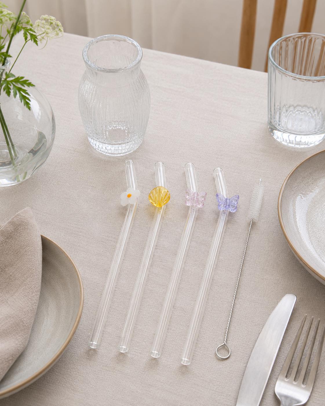 Rietjes met schattig motief - set van 5 delen