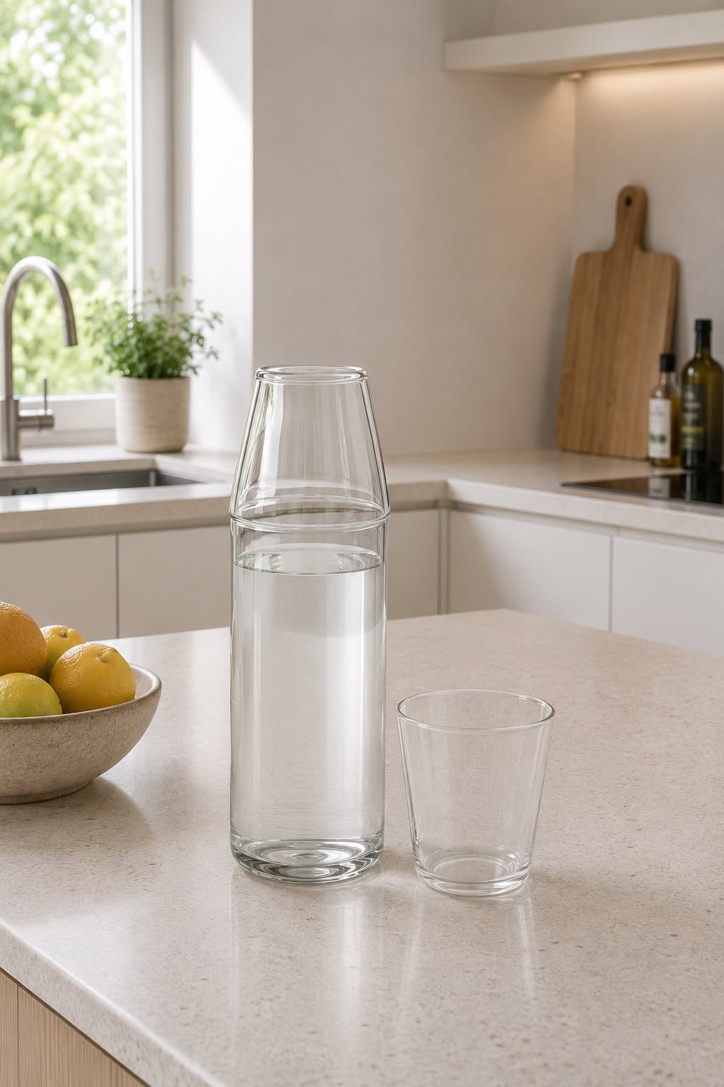 Nine Milk glas + karaf - Clear