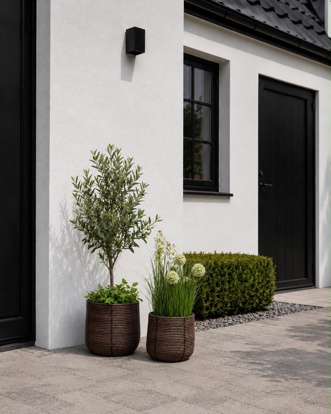 Plantenmanden RATTAN – Set met 2 formaten