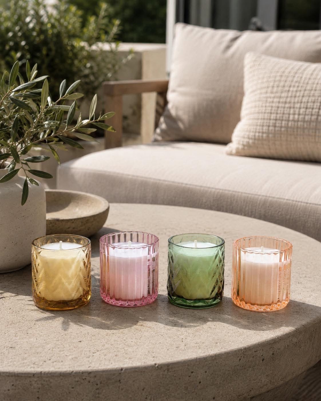Citronellakaars in glas - Color Mix