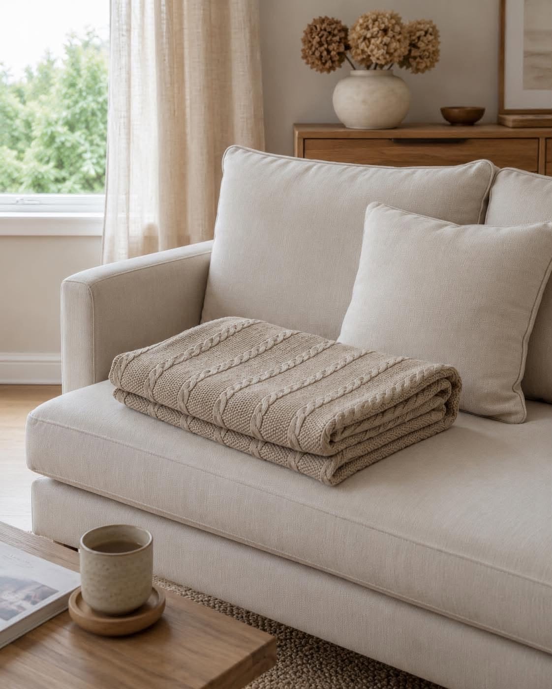 Plaid perlésteek beige