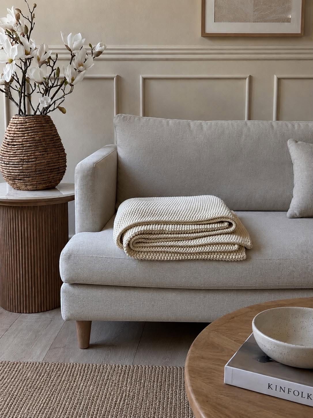 Plaid wafelpuntsteek offwhite