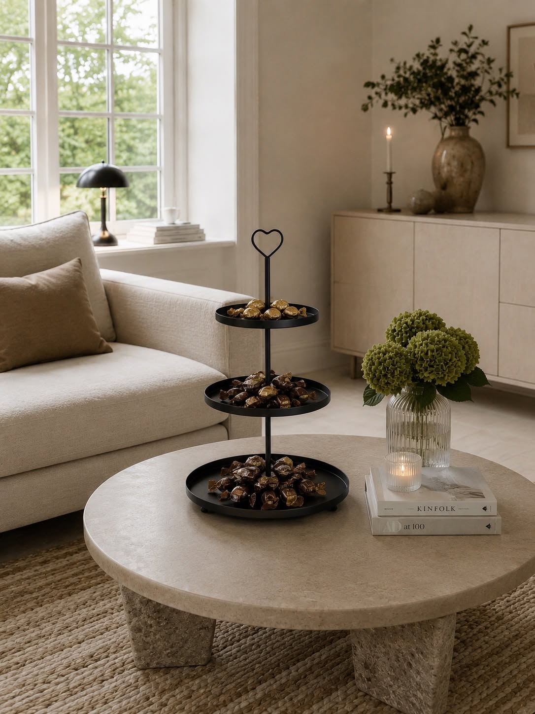Etagère in zwart metaal