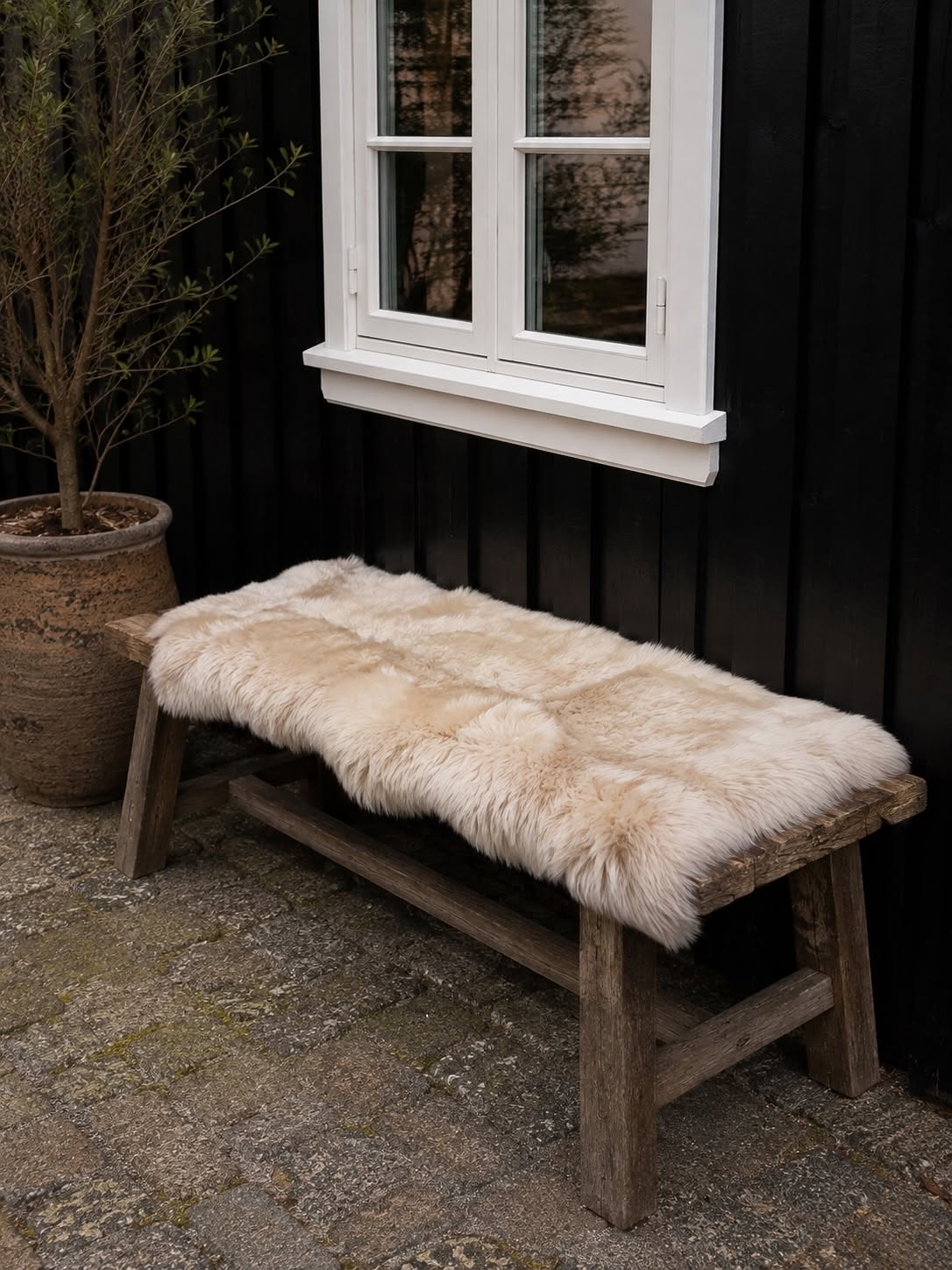 Vloerkleed van lamsvacht 70x140 - Linen