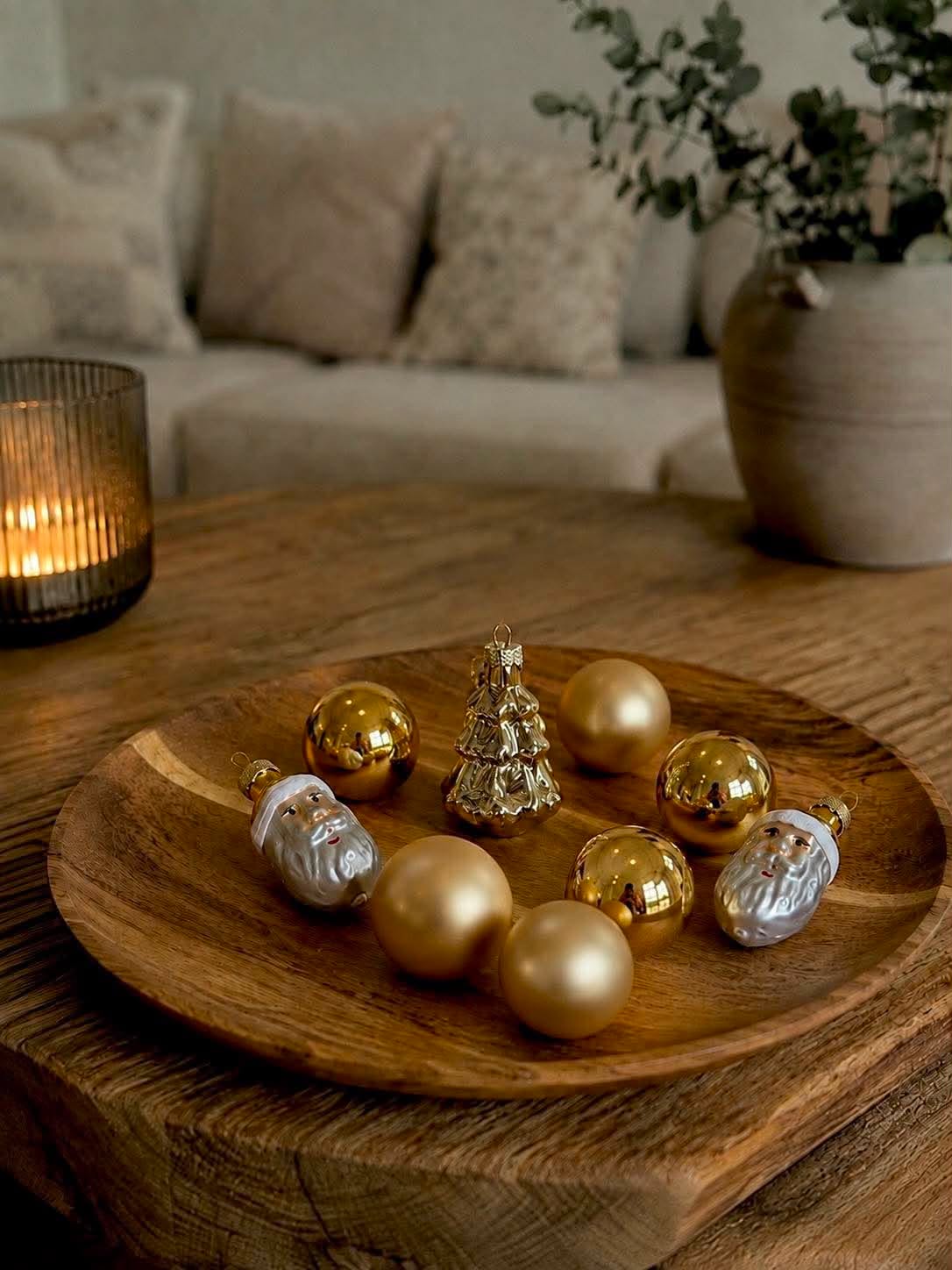 Mini kerstballen - Goud