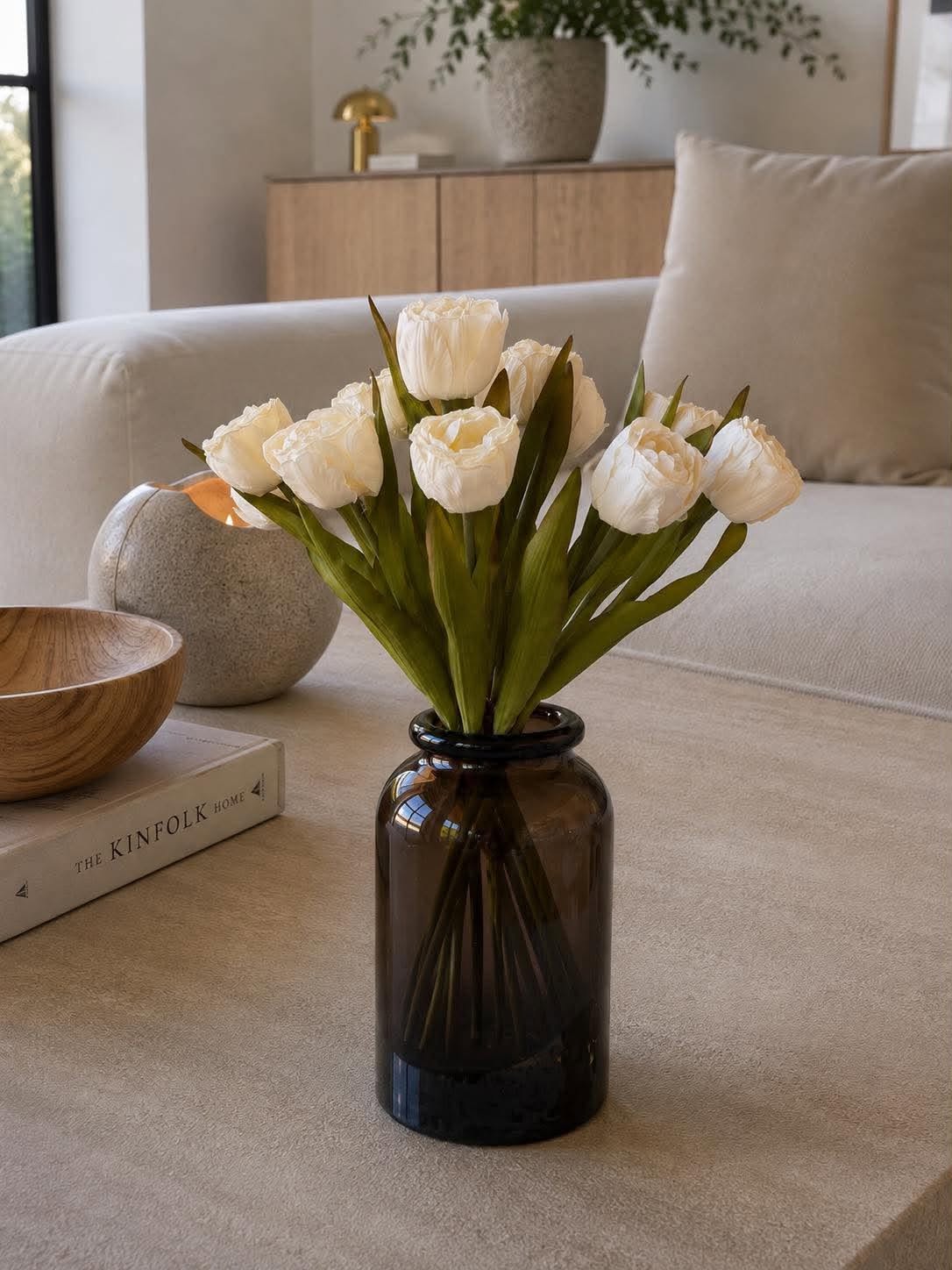 Boeket zijden Tulp - Crème