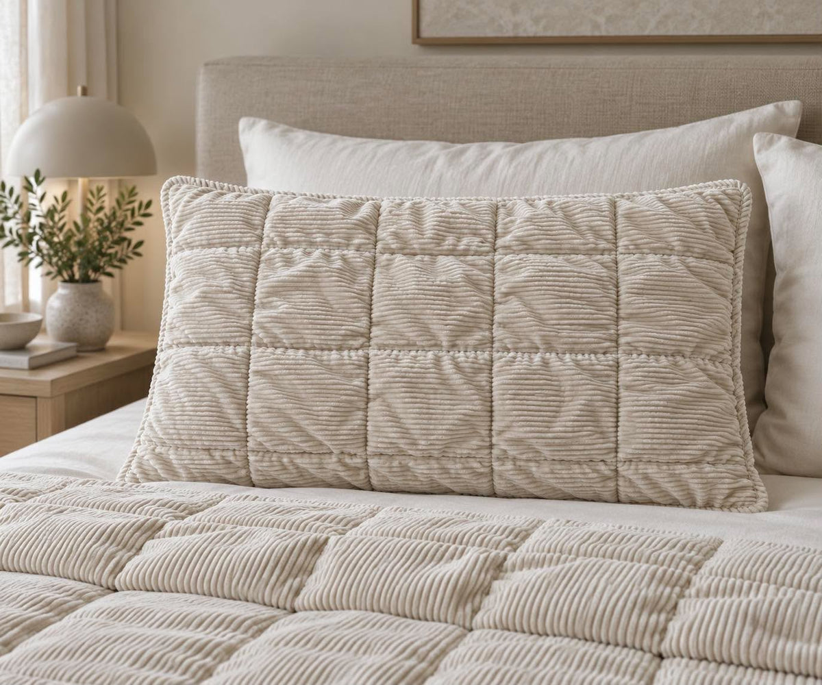 Bedsprei velours - Zand